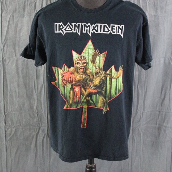 Iron Madien Shirt (Retro) - The Book of Souls 2016 Tour Canadian Leg - Mens L - Picture 1 of 11
